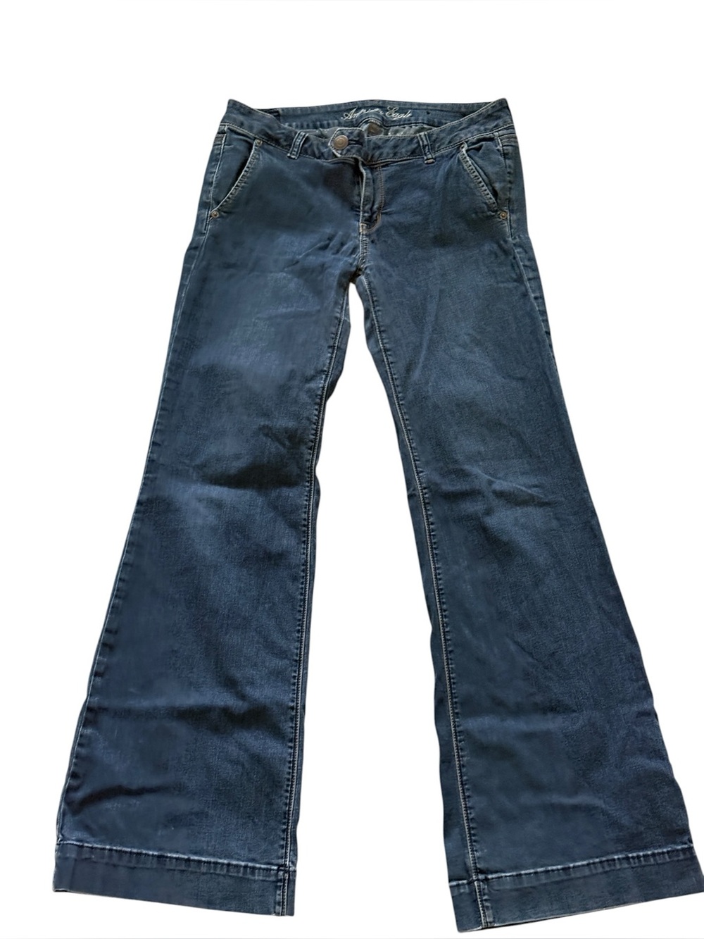 American Eagle Outfitters Denim Jeans Womens Trouser Size 10 Wide Leg
